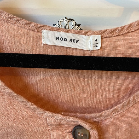 Mod Ref Vanessa 100% Linen Sleeveless Tie Top - Picture 4 of 4